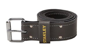 stanley leather tool belt for tool holsters and pouches, with adjustable roller buckle, stst1-80119