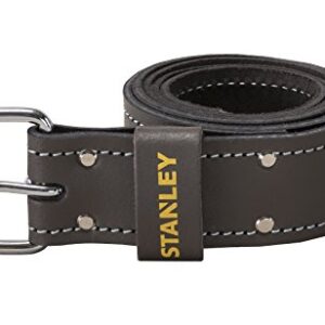 STANLEY Leather Tool Belt for Tool Holsters and Pouches, with Adjustable Roller Buckle, STST1-80119