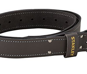 STANLEY Leather Tool Belt for Tool Holsters and Pouches, with Adjustable Roller Buckle, STST1-80119