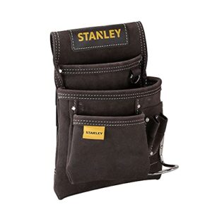 STANLEY STST1-80114 Leather Nail and Hammer Pouch - Black