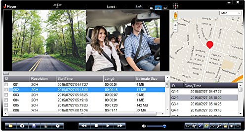 Blaupunkt - Dual Camera DashCam with GPS, 2.7" LCD Screen, Wide Angle View, Continuous Recording
