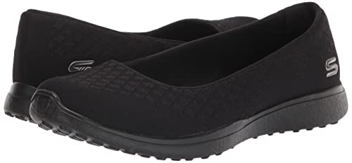 Skechers Sport Women's Microburst One up Fashion Sneaker,black,8.5 W US