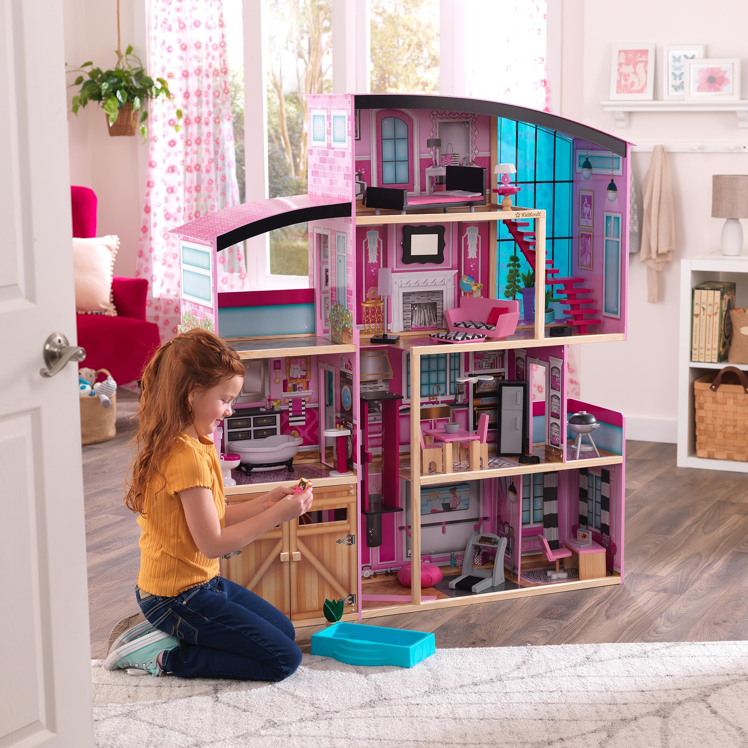 KidKraft Wooden Dollhouse Shimmer Mansion for 12" Dolls