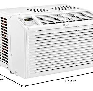 LG 6,000 BTU Window Conditioner, Cools 250 Sq.Ft. (10' x 25' Room Size), Quiet Operation, Electronic Control with Remote, 2 Cooling & Fan Speeds, 2-Way Air Deflection, Auto Restart, 115V, White