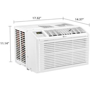 LG 6,000 BTU Window Conditioner, Cools 250 Sq.Ft. (10' x 25' Room Size), Quiet Operation, Electronic Control with Remote, 2 Cooling & Fan Speeds, 2-Way Air Deflection, Auto Restart, 115V, White