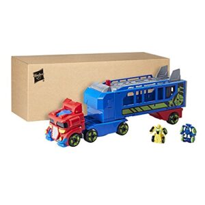 Playskool Heroes Transformers Rescue Bots Flip Racers Optimus Prime Race Track Trailer