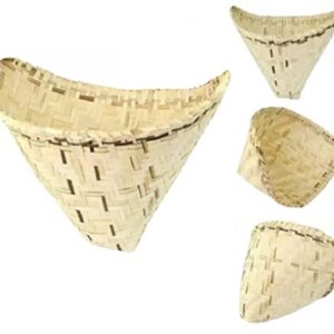 CProduct Sticky Rice Steamer Basket Bamboo Large (Quickly Steaming Style) - Thai Lao & Asian Cookware (Basket Only)