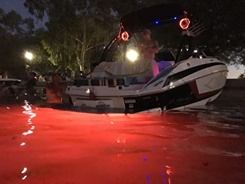 BLAST LED - Pontoon Boat Under Deck LED Lights | Includes Wiring, SWTICH & MOUNTING Track - Multi-Color-Changing-RGB (16-20 feet)