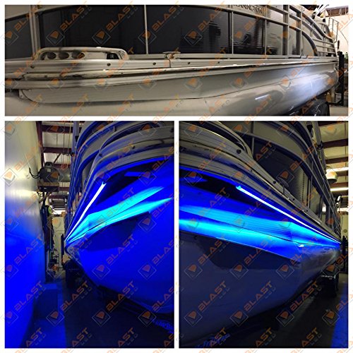 BLAST LED - Pontoon Boat Under Deck LED Lights | Includes Wiring, SWTICH & MOUNTING Track - Multi-Color-Changing-RGB (16-20 feet)