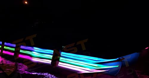 BLAST LED - Pontoon Boat Under Deck LED Lights | Includes Wiring, SWTICH & MOUNTING Track - Multi-Color-Changing-RGB (16-20 feet)