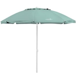 caribbean joe chaby international portable, adjustable tilt beach umbrella with uv protection, mint, 7 ft