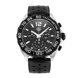 tag heuer men's formula 1 chronograph black dial stainless steel quartz watch caz1010.ft8024