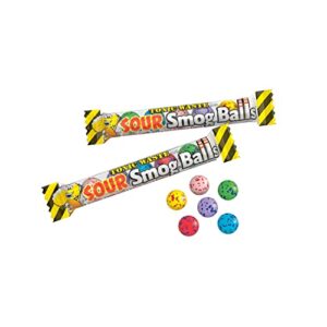 TOXIC WASTE | 3-Pack Bags of Sour Smog Balls | Deliciously Hard Candy with a Chewy Sour Center - 6 Flavors: Lime, Cherry, Strawberry, Lemon, Blue Raspberry, and Grape