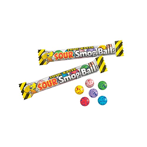 TOXIC WASTE | 3-Pack Bags of Sour Smog Balls | Deliciously Hard Candy with a Chewy Sour Center - 6 Flavors: Lime, Cherry, Strawberry, Lemon, Blue Raspberry, and Grape