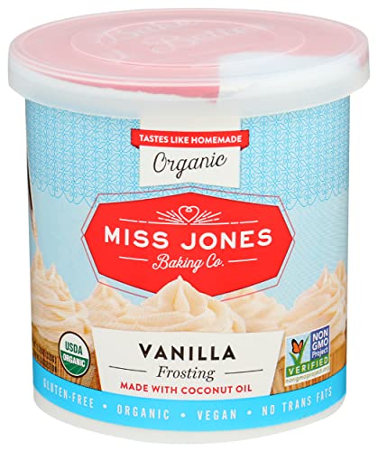 Miss Jones Baking Organic Buttercream Frosting, Perfect for Icing and Decorating, Vegan-Friendly: Vanilla (Pack of 1)