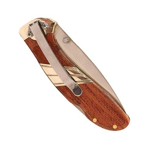 Old Timer 31OT Medium Lockback 6.5in High Carbon S.S. Folding Pocket Knife with 2.9in Drop Point Blade and Wood Handle for Hunting, Whittling, Carving, Camping, EDC, and Outdoors