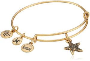 alex and ani starfish ii rafaelian gold bangle bracelet