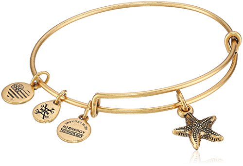 Alex and Ani Starfish II Rafaelian Gold Bangle Bracelet