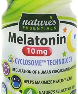 NATURE'S ESSENTIALS Melatonin 10mg (3mg Immediate Release & 7mg Extended Release) with Advanced Cyclosome Liposomal Delivery Technology - 60 Tablets