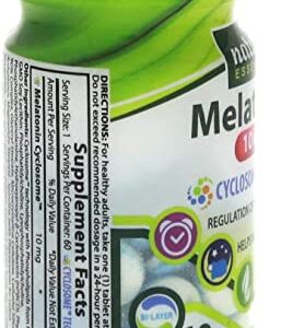 NATURE'S ESSENTIALS Melatonin 10mg (3mg Immediate Release & 7mg Extended Release) with Advanced Cyclosome Liposomal Delivery Technology - 60 Tablets