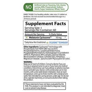 NATURE'S ESSENTIALS Melatonin 10mg (3mg Immediate Release & 7mg Extended Release) with Advanced Cyclosome Liposomal Delivery Technology - 60 Tablets