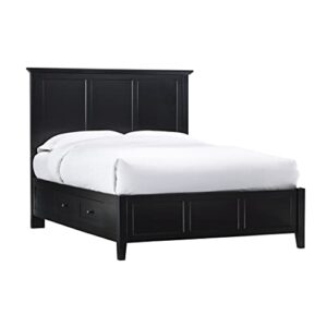 Modus Furniture Solid Wood 2-Side Storage Bed, California King, Paragon - Black