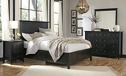 Modus Furniture Solid Wood 2-Side Storage Bed, California King, Paragon - Black