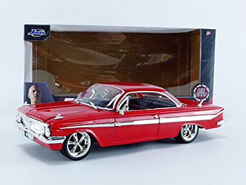 Jada Toys Fast & Furious 8 1:24 Diecast - Dom's Chevy Impala Vehicle , Red