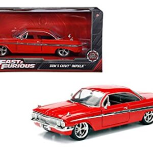 Jada Toys Fast & Furious 8 1:24 Diecast - Dom's Chevy Impala Vehicle , Red