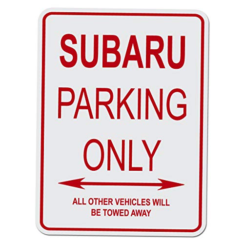 Adept Mechanism Subaru Parking ONLY Aluminum Street Sign