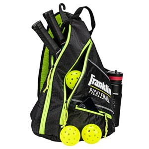 franklin sports pickleball bags - pickleball sling bag backpack for gear + equipment - pickleball bag for men + women - holds paddles, pickleballs + accessories - official us open pickleball bag