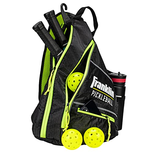 Franklin Sports Pickleball Bags - Pickleball Sling Bag Backpack for Gear + Equipment - Pickleball Bag for Men + Women - Holds Paddles, Pickleballs + Accessories - Official US Open Pickleball Bag