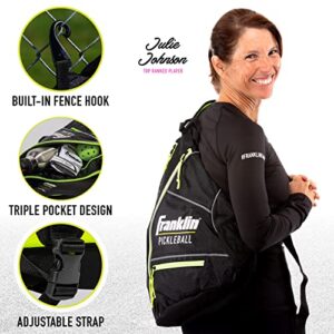 Franklin Sports Pickleball Bags - Pickleball Sling Bag Backpack for Gear + Equipment - Pickleball Bag for Men + Women - Holds Paddles, Pickleballs + Accessories - Official US Open Pickleball Bag