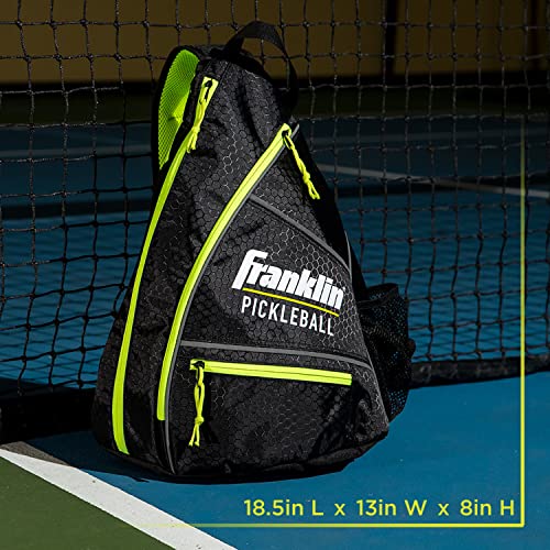 Franklin Sports Pickleball Bags - Pickleball Sling Bag Backpack for Gear + Equipment - Pickleball Bag for Men + Women - Holds Paddles, Pickleballs + Accessories - Official US Open Pickleball Bag