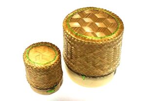 new sticky rice bamboo thai basket handmade big and small