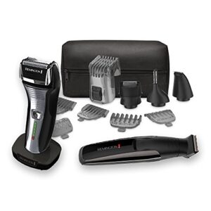 remington men's grooming bundle: the crafter beard boss style and detail kit along with a men's electric foil shaver