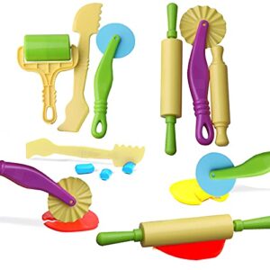 Play Dough Tools Kit Playdough Toys with Animal Molds Rolling Pins Tool Set for Kids Creative Dough Cutting Accessories, 25pcs