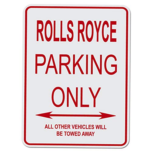 ROLLS ROYCE CAR PARKING ONLY ALUMINUM STREET SIGN