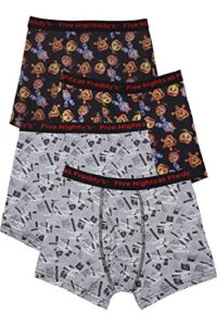 intimo boys' big five nights at freddy's underwear 2 pack, multi-colored, 10