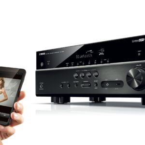 Yamaha RX-V483BL 5.1-Channel 4K Ultra HD MusicCast AV Receiver, Works with Alexa