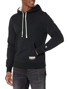 champion men's authentic originals sueded pullover hoodie, black, large