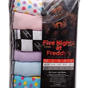 Intimo Girls' Little Five Nights at Freddy's Underwear 7 Pack, Multi, 6