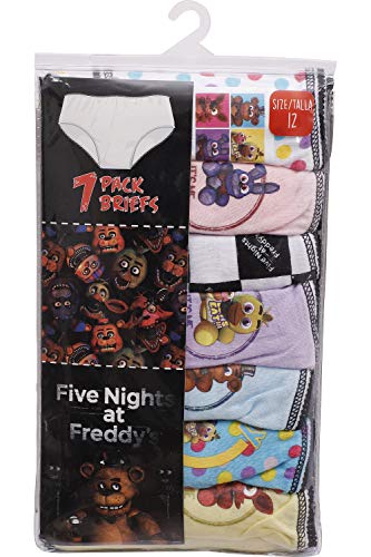 Intimo Girls' Little Five Nights at Freddy's Underwear 7 Pack, Multi, 6