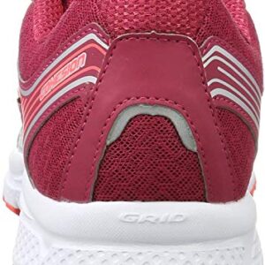 Saucony Women's Cohesion 10 Grey/Red Running Shoe 9 M US