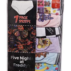 Intimo Girls' Big Five Nights at Freddy's Underwear 7 Pack, Multi, 12