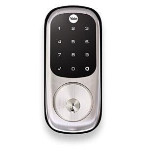 yale assure lock touchscreen with z-wave in satin nickel (yrd226)