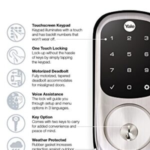 Yale Assure Lock Touchscreen with Z-Wave in Satin Nickel (YRD226)