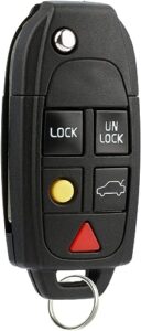 flip key fob keyless entry remote fits volvo c30 c70 s40 s60 s80 v50 v70 xc60 xc70 xc90 (lqnp2t-apu)