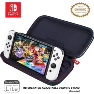 Game Traveler Mario Kart Nintendo Switch Case - Switch OLED Case for Switch OLED, Switch & Switch Lite, Adjustable Viewing Stand & Bonus Game Cases, Deluxe Handle, Licensed Nintendo Switch Game case