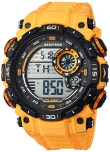 armitron sport men's 40/8397ylw digital chronograph strap watch